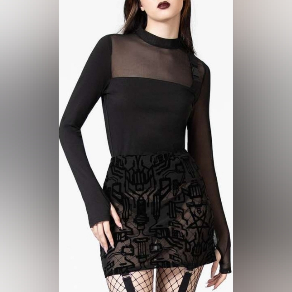 Dark Reality Mesh Top